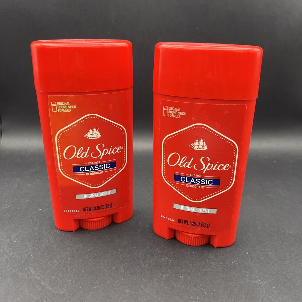 Old Spice Classic Deodorant Stick, Original Scent 3.25 oz each *Two Pack*